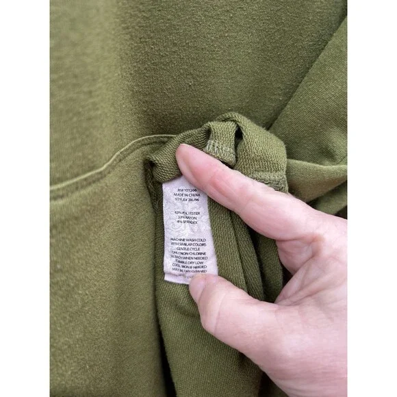 Soft Surroundings Womens Size XL Green Sweatshirt Tunic Top Boho Lagenlook - Picture 6 of 10
